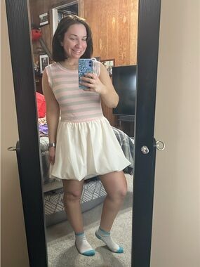NWOT Ces Femme stripped bubble dress